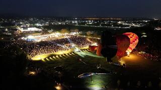 熱氣球光雕秀空拍