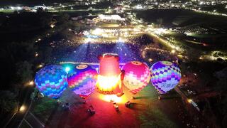 熱氣球光雕秀活動現場空拍