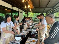 西拉雅地區之大坑休閒農場的特色農村料理製作，讓香港業者留下深刻印象