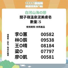 白河山海の戀 關子嶺溫泉泥美膚皂 得獎者