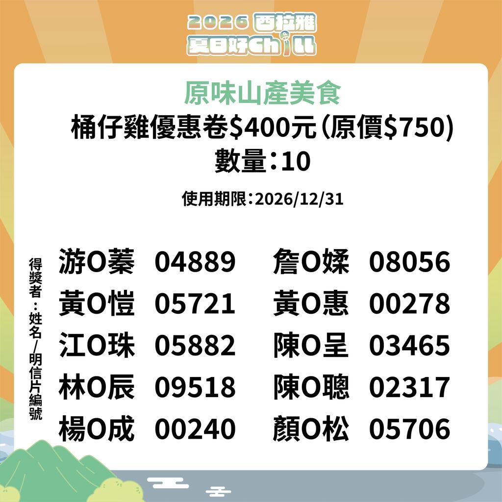 原味山產美食 桶仔雞400元優惠卷