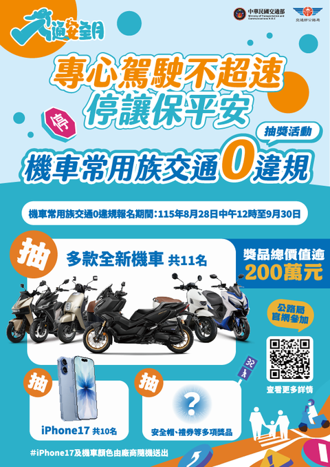 115年交通安全月零違規抽獎