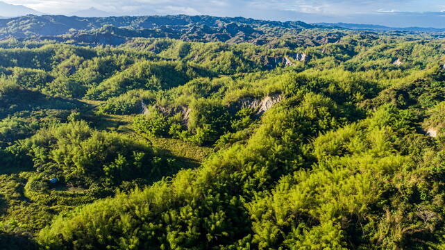 Badlands topography of Zuojhen Moon World