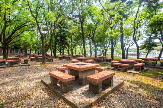 Wushantou Reservoir has a barbecue area