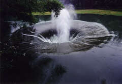 The special landscape of the patio whirlpool is located at western water outlet of Wusanling tunnel, so it named Xikou Little Switzerland