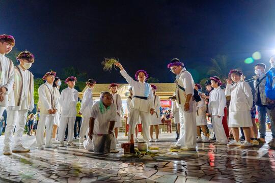 大內區頭社太祖夜祭 尪姨帶領族人進行祭祀儀式