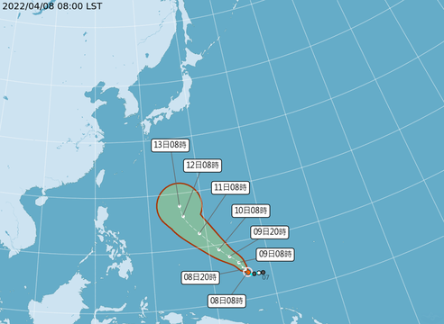 輕度颱風馬勒卡 路徑潛勢預報