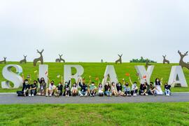 Group photo at grassland of Siraya National Scenic Area Administration