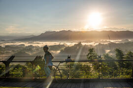 After finishing the accessible ramp, you can ride bike to Erliao sunrise platform.