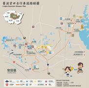 菱波官田自転車のコース の地図