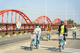 Riding an electric assisted bicycle to enjoyed the beautiful scenery was quite relaxing and comfortable.
