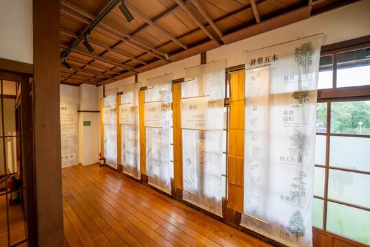 館內也陳列展示 臺灣常用木材的種類與特性