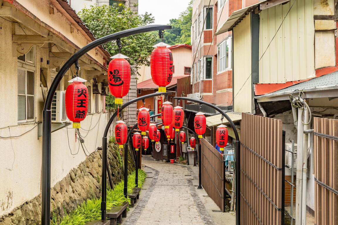 充滿日式風情的紅燈籠